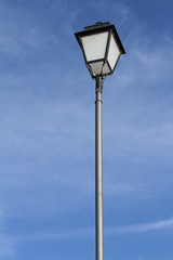 Fototapeta na wymiar lamppost in blue sky