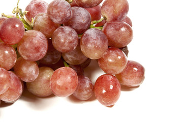 Closeup of Bunch of Juicy Red Grapes