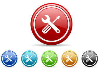 tool icon vector set