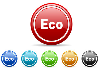 eco icon vector set