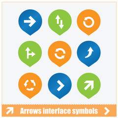 arrows interface symbols set