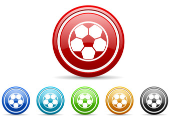 soccer icon vector set