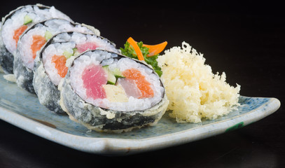 japanese cuisine. sushi on the background