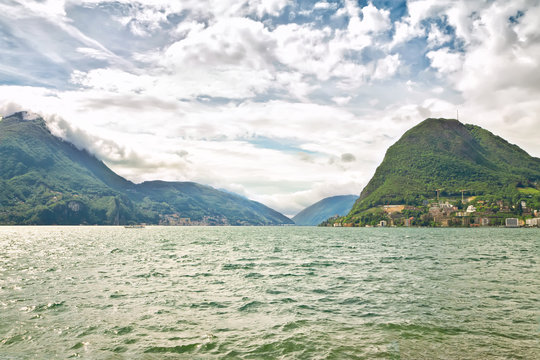 Lake Lugano. Switzerland. Europe.