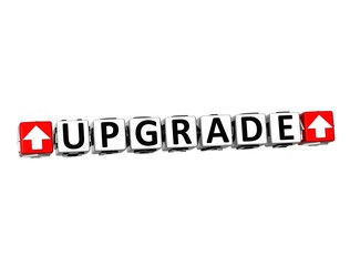 3D Upgrade Button Click Here Block Text