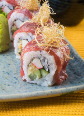japanese cuisine. sushi on the background