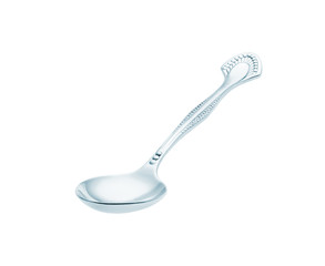 Silver tablespoon  isolated on white background