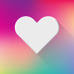 White Abstract Heart Sign