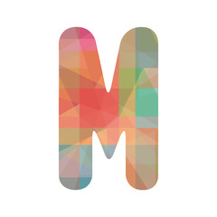 Colorful alphabet M