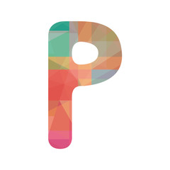 Colorful alphabet P