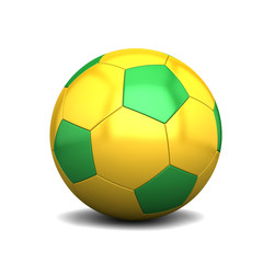 Fototapeta premium Yellow-green soccer ball