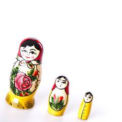 Russian Dolls Matryoshka Isolated on a white background