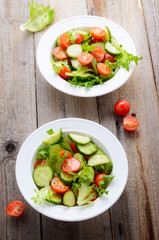 Fresh salad from seasonal vegetables
