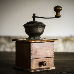 Vintage manual coffee grinder