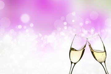 Glasses of champagne
