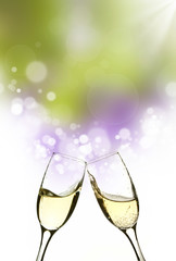 Glasses of champagne