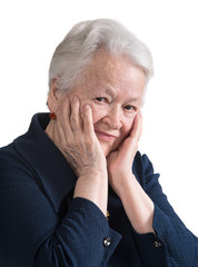 Portrait of smiling old woman