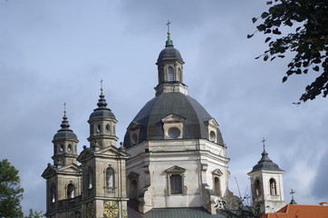 Fototapeta na wymiar Baroque church monastery Pożajście (Pazaislis) near Kaunas