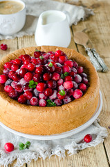 Sponge cake with cranberries