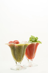 Kiwi and watermelon juices