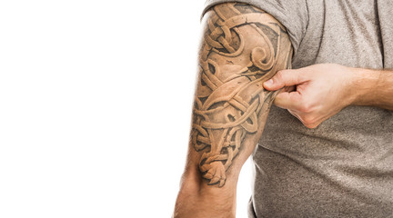 Man with tattoo