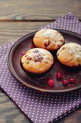 Muffins with cranberry