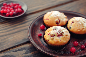 Muffins with cranberry