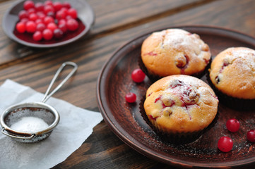 Muffins with cranberry