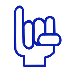 Obraz premium 小指を立てるロゴ