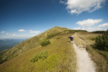 Hikers on the top of mountains