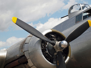 Fototapeta na wymiar Details of a World War II B17 Bomber's Propellers