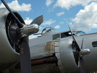 Details of a World War II B17 Bomber's Propellers