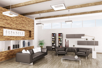 Interior of modern living room