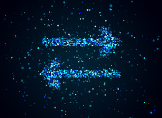 arrows, blue abstract background