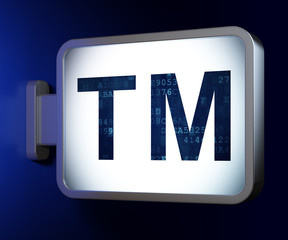 Law concept: Trademark on billboard background