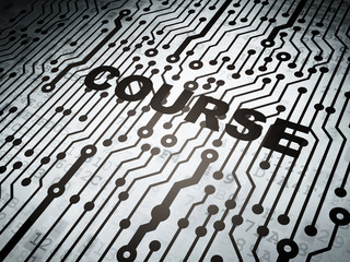Fototapeta premium Education concept: circuit board with Course
