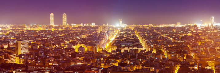 night panorama of city