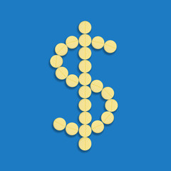 Dollar sign of pills