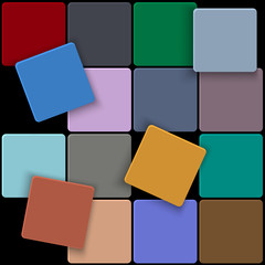 3d  minimal colorful square background
