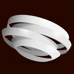 Vector 3d white rings