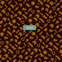 Vector seamless eco pattern