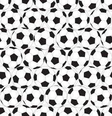Black and white seamless background with soccer ball.