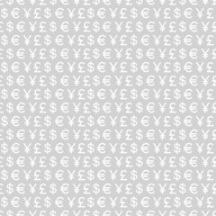 Vector background seamless pattern of  currency signs