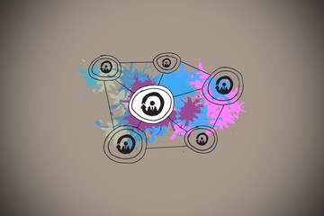 Obraz premium Composite image of grey background with vignette