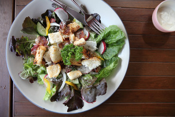 ceacar salad in close up