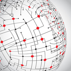 Abstract technology globe