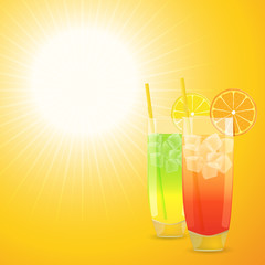 summer cocktail  background