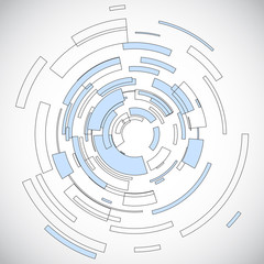 Virtual technology circle with space for your business message