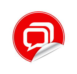 Red sticker message