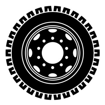 recommend clip art: vector truck wheel black white symbol